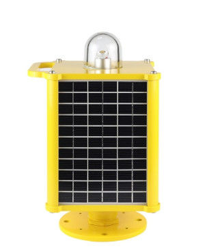 T Shaped 2W 12V 9AH Aerodrome Solar Warning Light IEC IP68