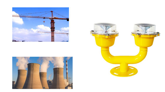 Κατευθυντικά φωτεινά φω'τα προειδοποίησης αεροσκαφών IP65 για το διπλό κεφάλι πύργων